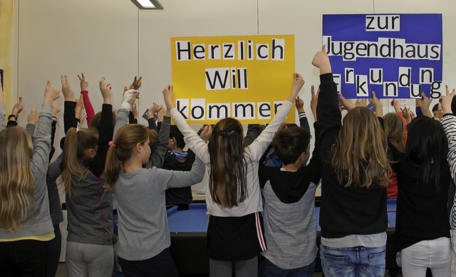 Mit Begeisterung dabei: Viertklssler ...Erkundungstagen zu Gast im Jugendhaus.  | Foto: Christiane Franz