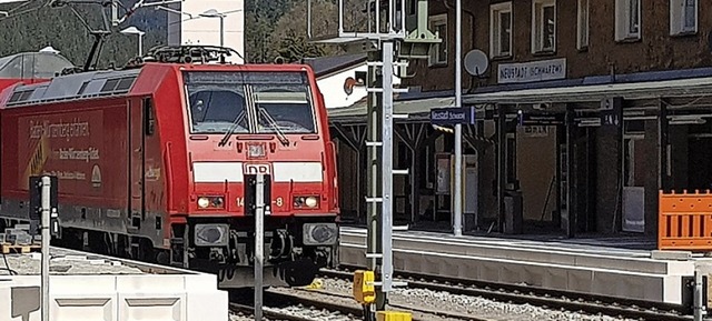 Probefahrt im Bahnhof Neustadt  am Donnerstag  | Foto: Kamera 24