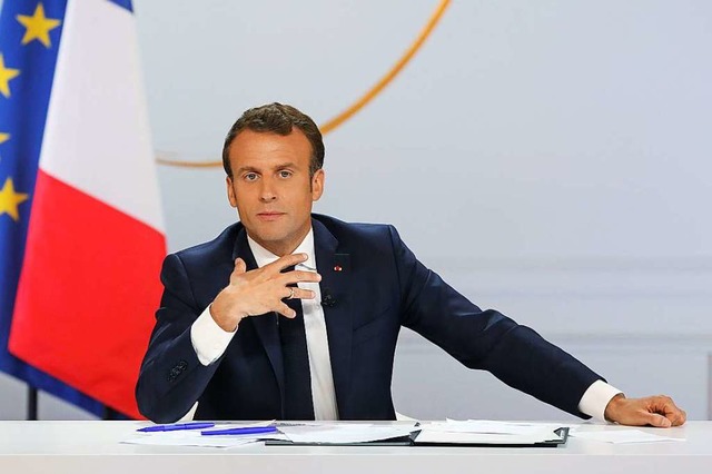 Emmanuel Macron erlutert am Donnerstag seine Reformplne.  | Foto: AFP