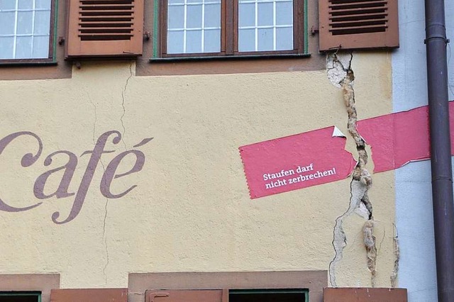 Risse in Staufen: Die Hebungsproblematik beschftigt Staufen immer noch.  | Foto: Rainer Ruther