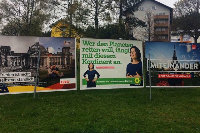 In Neustadt  ist der Wahlkampf schon deutlich sichtbar.  | Foto: Tanja Bury 