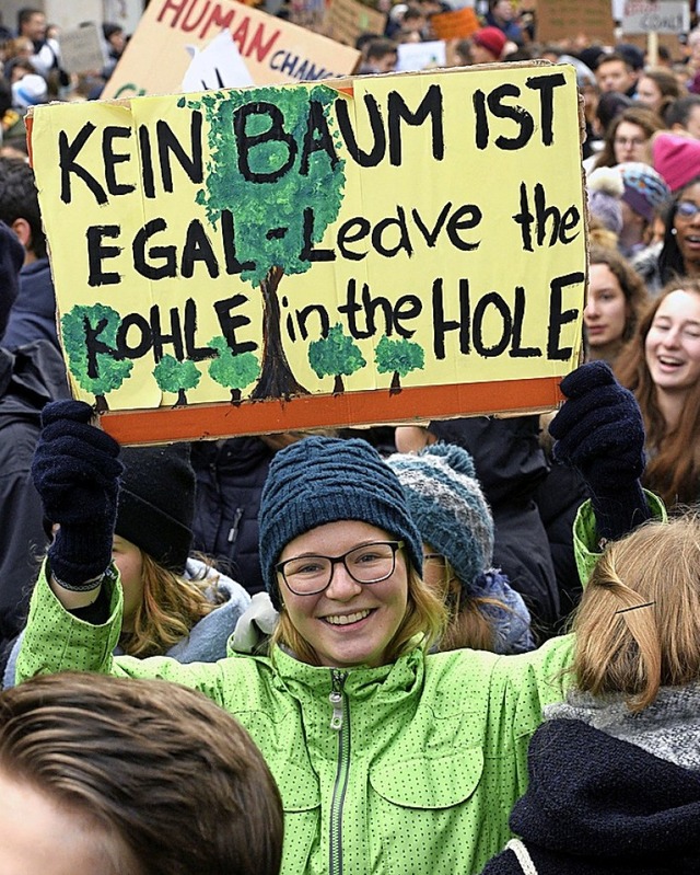 Demonstrantin in Freiburg  | Foto: Thomas Kunz