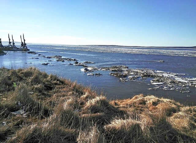 Frhling in Anadyr, der Hauptstadt Tschukotkas. Im Hintergrund liegt der Hafen.   | Foto: privat