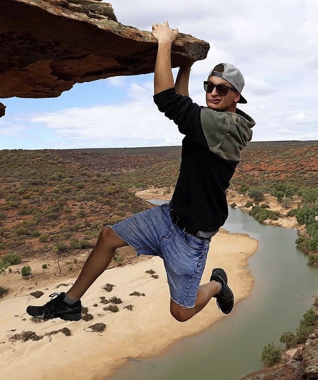 Robin Cytacki beim Abhngen im australischen Kalbarri National Park.  | Foto: privat