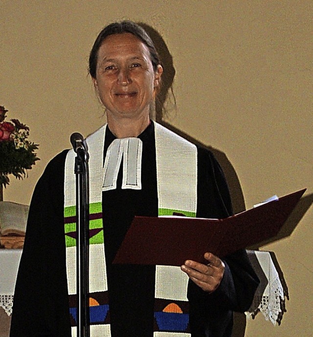 Pfarrerin Irene Haler  in Keppenbach  | Foto: Christian Ringwald
