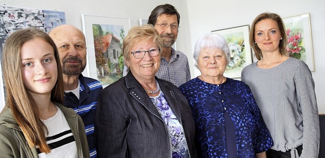 Die Aussteller Klara Pfister, Viktor L...er, Monika Pecquet und  Natalia Benzel  | Foto: Dagmar Barber