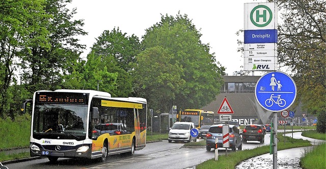 Blick auf den Dreispitzkreisel: Auf de...r anderen  wird es wohl keines geben.   | Foto: Mink