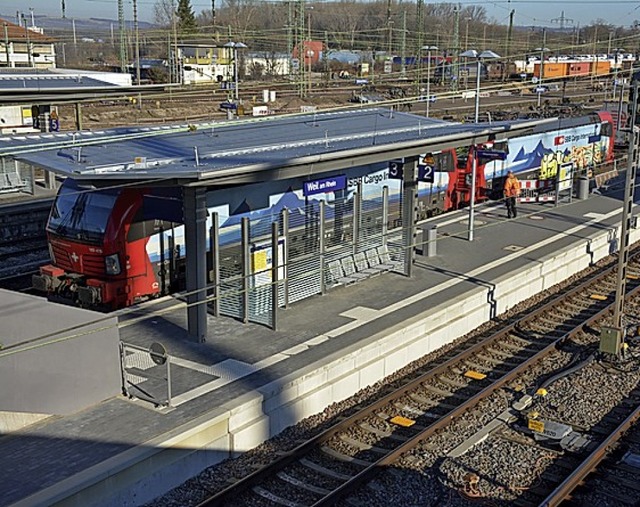 Kein Aufzug an Gleis 8: der Bahnhof in Weil am Rhein  | Foto: <Bildnachweis>foto: Hannes lauber