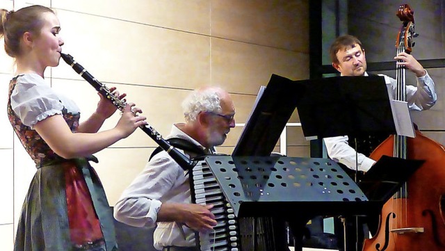Das Trio Poco di Vino mit (von links) ...ann, Hermann Haege und Bernhard Maier.  | Foto: Anne Freyer