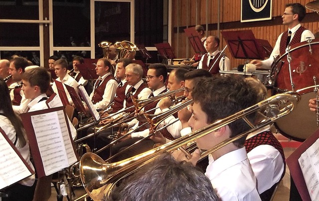 berzeugend &#8211; der Musikverein Ewattingen beim Frhlingskonzert.   | Foto: Gertrud Rittner