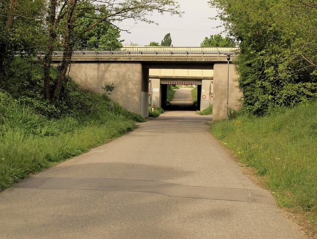 Die rund 60 Jahre alte Brcke bei Klei...ng zwischen Kleinkems und Rheinweiler.  | Foto: Jutta Schtz