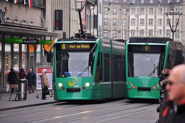 Derzeit fhrt die Tram 8 durch die Gre... (Foto) und ber die Mittlere Brcke.   | Foto: Daniel Gramespacher