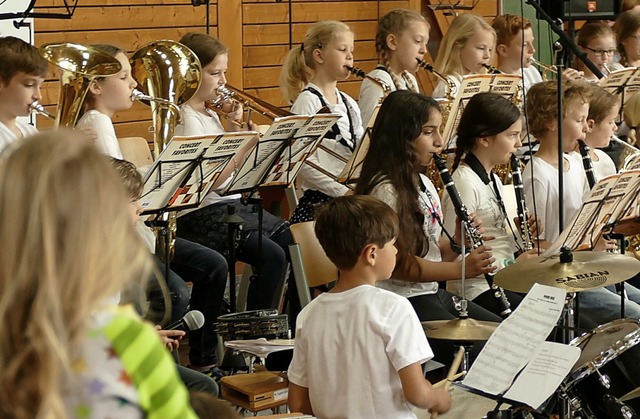 Die Schler sorgten fr Musik und vieles mehr.   | Foto: Victor Adolf