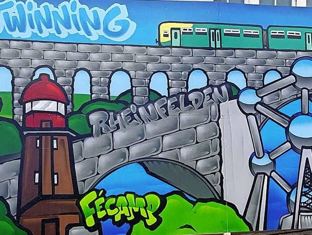 Sechs Jugendliche aus Rheinfelden nahm...te die Gruppe ein Graffiti zum Thema.   | Foto: Stadt Rheinfelden