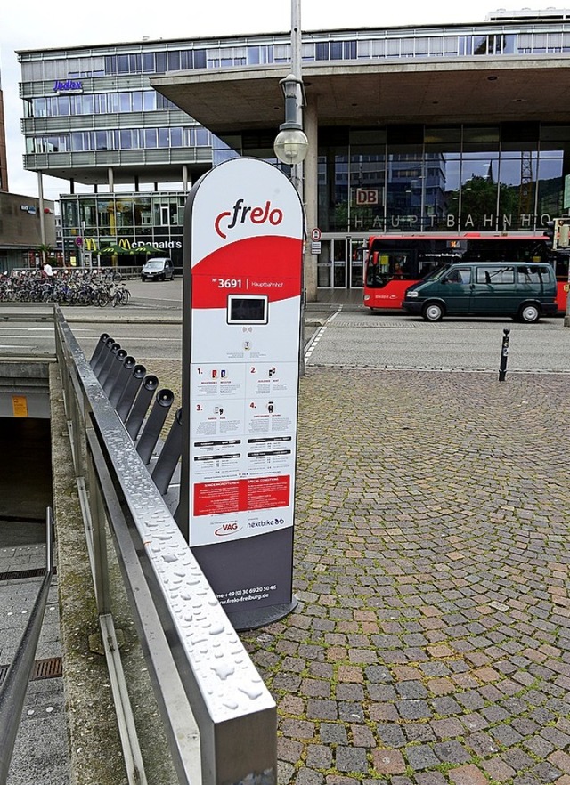 Die erste Frelo-Station steht am Hauptbahnhof.   | Foto: Ingo Schneider