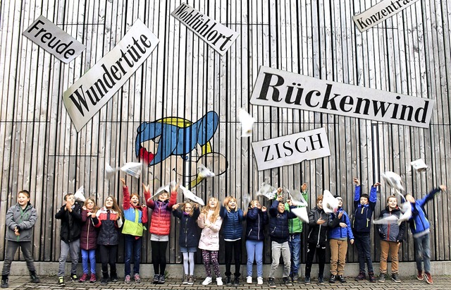 Die Klasse 4c der Thaddus-Rinderle-Sc...isch-Klassenfotowettbewerb eingesandt.  | Foto: privat