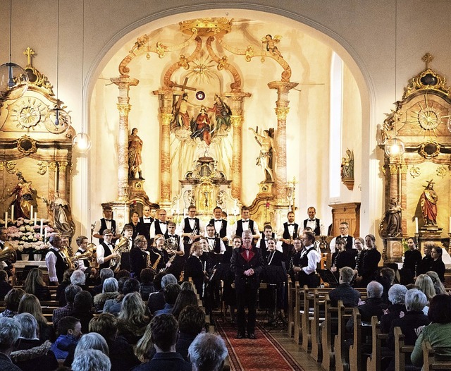 Brillantes Kirchenkonzert der Trachtenkapelle Oberprechtal   | Foto: zahn