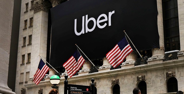 Die New Yorker Brse hat den Uber-Brsengang gefeiert.   | Foto: Spencer Platt (AFP)