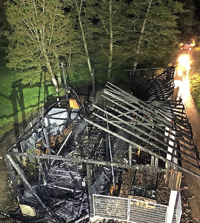 Ein Raub der Flammen wurde der Drschischopf.   | Foto: Feuerwehr