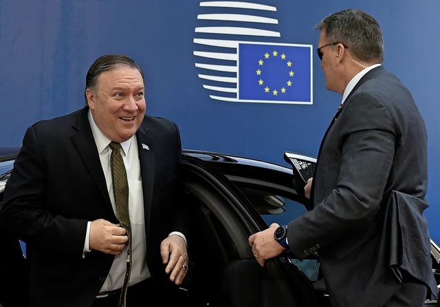US-Auenminister Mike Pompeo auf Kurzbesuch in Brssel  | Foto: John Thys (afp)
