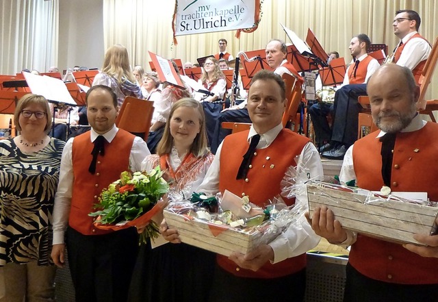 Karin Horst und Stefan Steiert (links)...Reinhard Lais (von links). Anne Freyer  | Foto: Anne Freyer