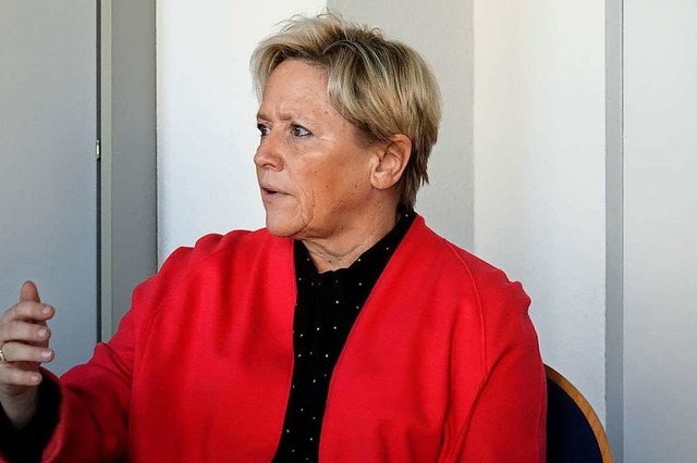 Susanne Eisenmann, die Landesministeri...ionsgesprch in der Badischen Zeitung.  | Foto: Josef Dresemann