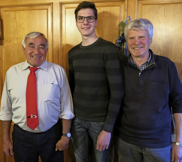 Vorstandsmitglieder des Bonndorfer Ver...r, Marvin Stoll  und Bernhard Ngele.   | Foto: Erhard Morath