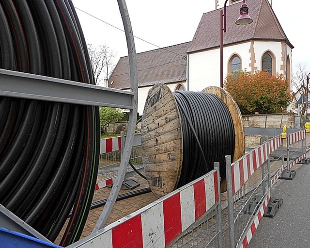 Der Anfang der Leerrohrverlegung fr d...au in Fischingen wurde 2015 gemacht.    | Foto: vl