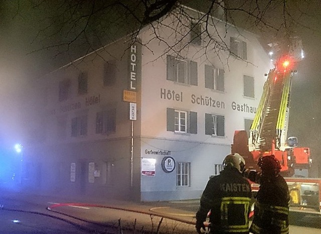 Im Januar 2018 hat der &#8222;Schtzen&#8220; gebrannt.   | Foto: Winfried Dietsche