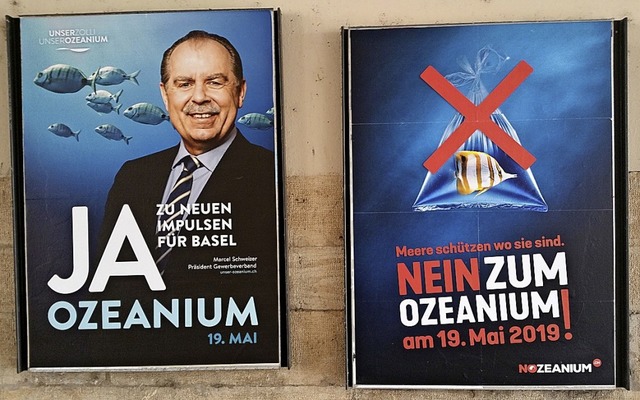 &#8222;Ja [zum] Ozeanium&#8220; &#8211...l niemand ob der heutigen Abstimmung.   | Foto:  Kang