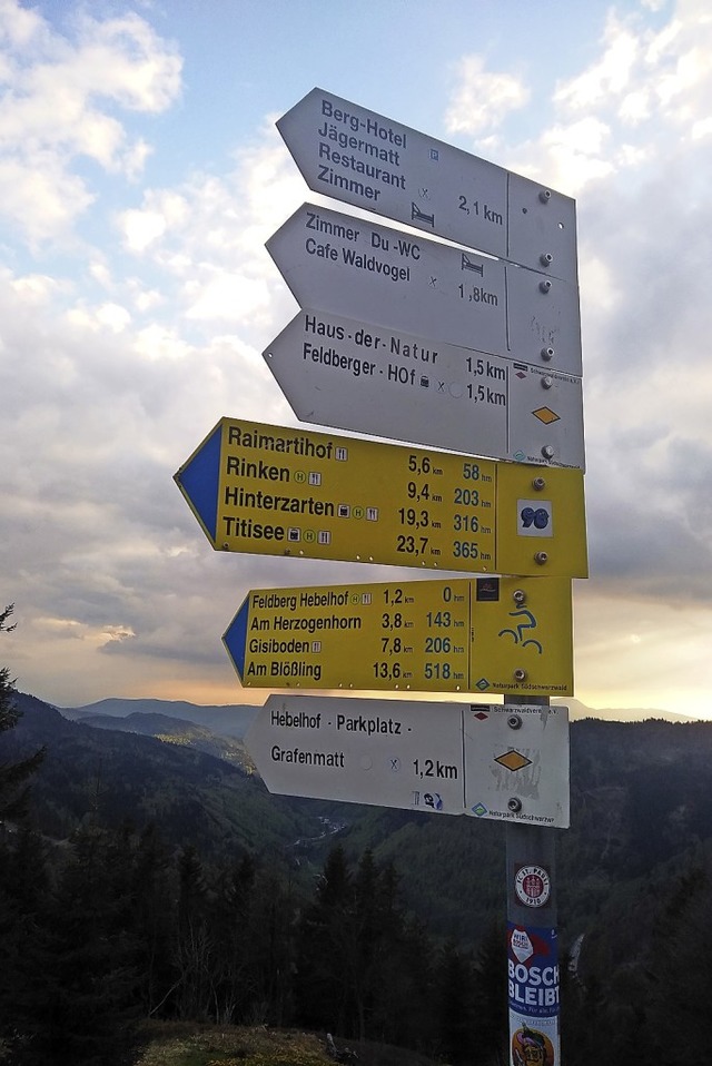 Fr die Beschilderung der Wege ist der Schwarzwaldverein zustndig.   | Foto: Tina Httich