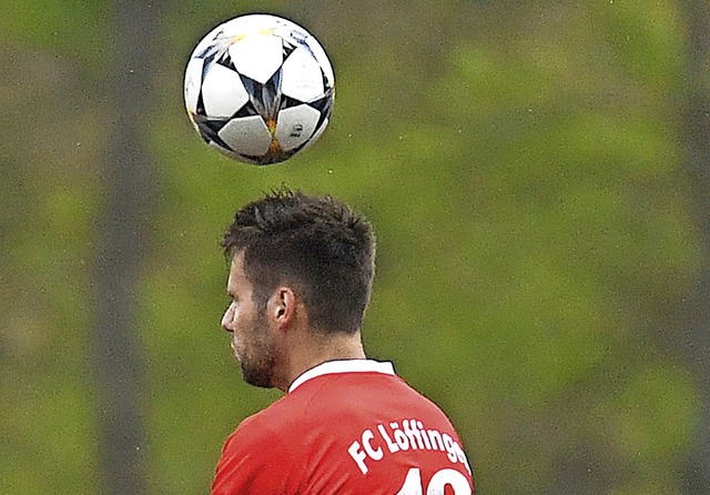 Mann mit Kpfchen: Marco Kopp sorgte g...nkingen fr die Lffinger 3:0-Fhrung.  | Foto: scheu