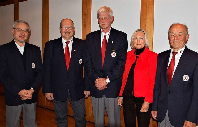 Sigrid Lettau und  Theo Benz (rechts) ...sek, Martin Meier und Gerd Seidenberg.  | Foto: Wolfgang Beck