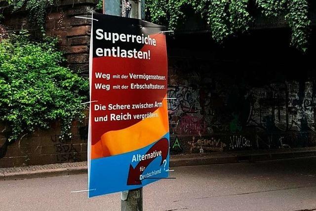 Linke Gruppierung verbreitet geflschte AfD-Plakate in Freiburg