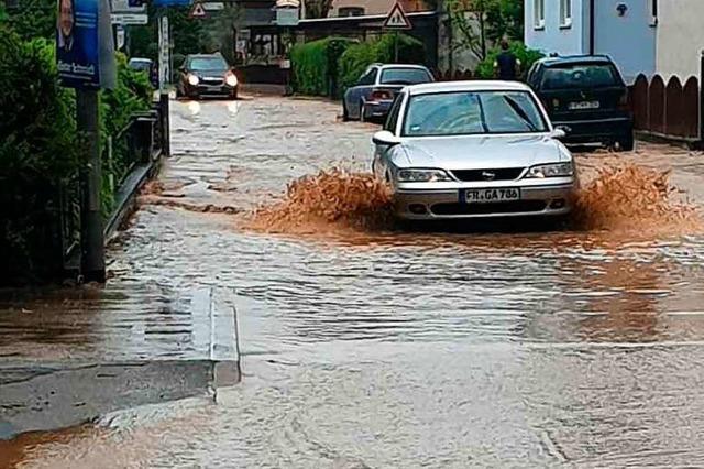 Erneut stand das Wasser in Hochdorf auf den Straßen