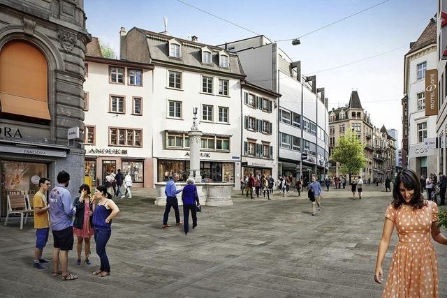 Basels wichtigste Einkaufsstraße wird Flaniermeile