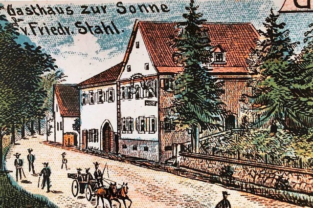 Eine Postkarte aus der Zeit um 1910 ze... Haus damals noch kein Fachwerk hatte.  | Foto: Anja Kunz