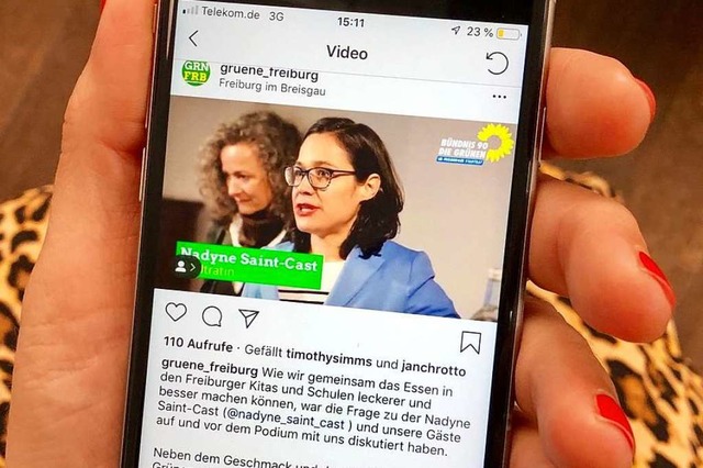 Grnen-Wahlkampfvideo auf Instagram &#8211; mit nur 110 Aufrufen.  | Foto: Joachim Rderer