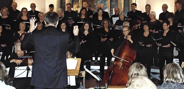 Der von Wolfgang Haller geleitete Kamm...zert in der Kirche St. Peter und Paul   | Foto: Michael Gottstein