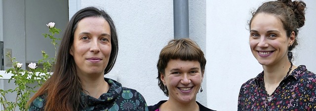 Anna Kaufmann (von links), Tina Enz un...la Dous stellten das neue Projekt vor.  | Foto: Martina David-Wenk
