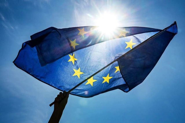 Es gilt, die Flagge Europas hochzuhalten.   | Foto: Sina Schuldt (dpa)