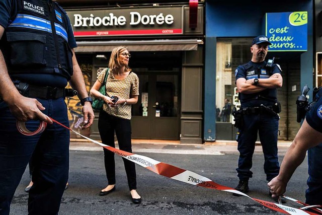 In Lyon kam es am Freitagabend zu einer Explosion.  | Foto: JEFF PACHOUD (AFP)