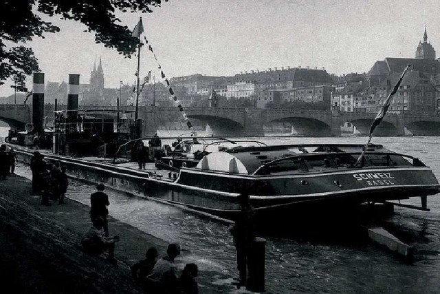 Die &#8222;Schweiz&#8220; war 1919 das erste Rheinschiff mit Schweizer Flagge.  | Foto: Verkehrsdrehscheibe