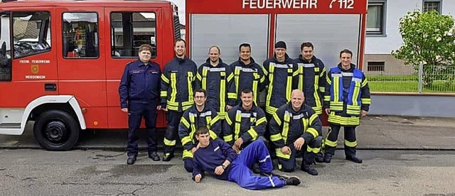 Die erfolgreiche Meienheimer Feuerweh...d Mattho Puselic als Helfer (liegend)  | Foto: Hans Spengler