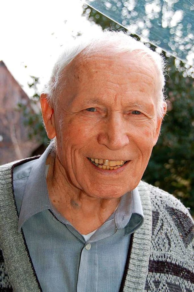 Walter Leimenstoll an seinem 90. Geburtstag  | Foto: Pia Grttinger