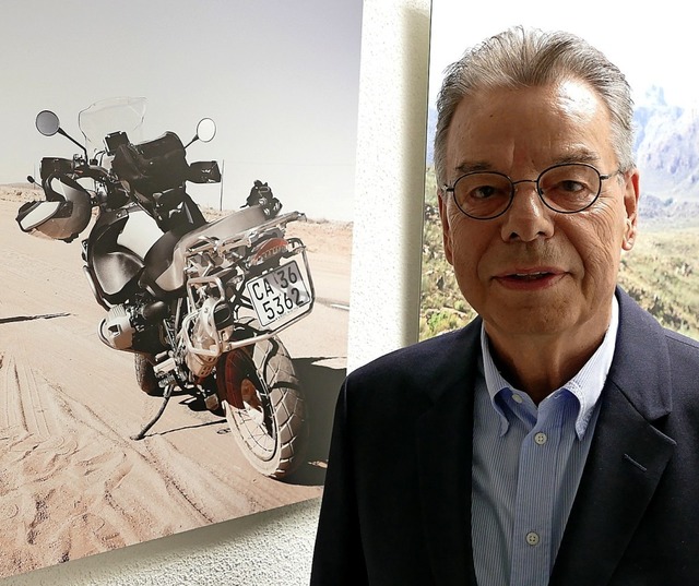 Auch mit dem Motorrad unterwegs: Kurt Grieshaber    | Foto: Winfried Dietsche