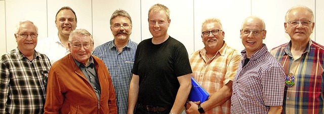 Die Zunftmeister (von links) Jrgen Sc...kus Schmieder und Hans Peter Hartmann   | Foto: Norbert Sedlak
