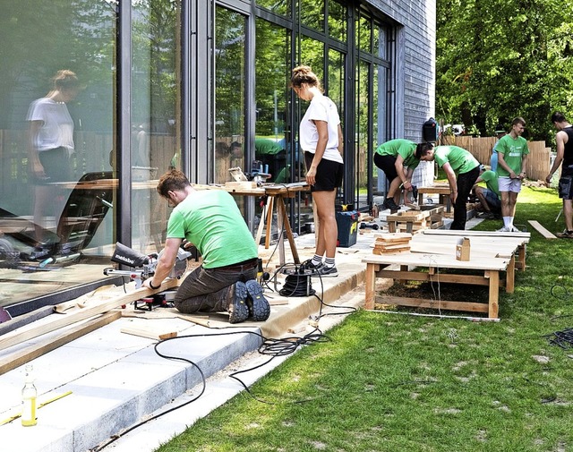 Die Pfadfinder realisierten in der Au...viele Wnsche der Kindergartenleitung.  | Foto: Gabriele Zahn