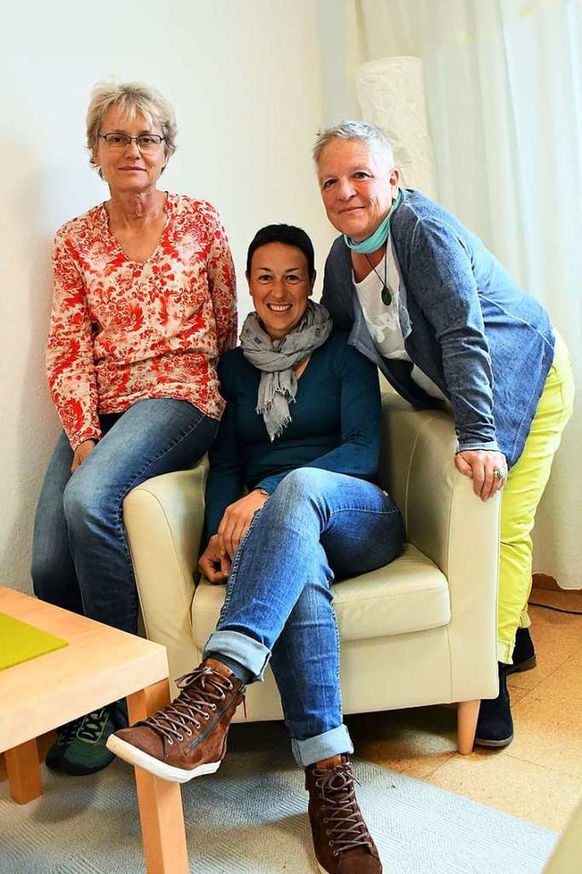 Mechthild Frey, Stefanie  Lais-Maier  und Mieke Nizet  | Foto: Barbara Ruda