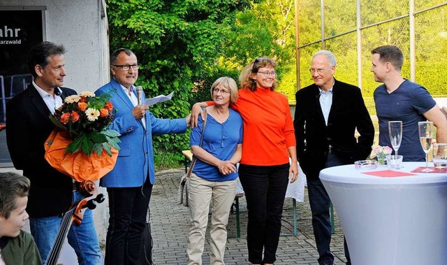 Ehrungen und Dank beim 100-Jhrigen de...en Bornemann und  und Alexander Harter  | Foto: Bettina Schaller